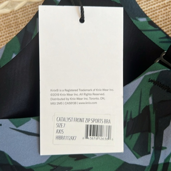 NWT knix Catalyst Front Zip Sports Bra SZ 7 - Picture 4 of 4